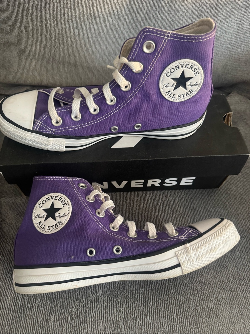Converse ladies' Chuck Taylor All Star High Top Sneakers - Purple